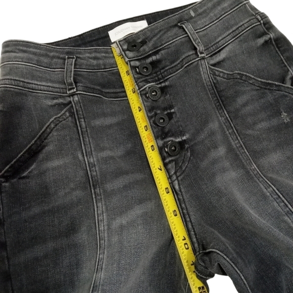 Jonathan Simkhai Vintage Noir Button Fly Skinny Leg Jean Size 27 - Picture 6 of 9